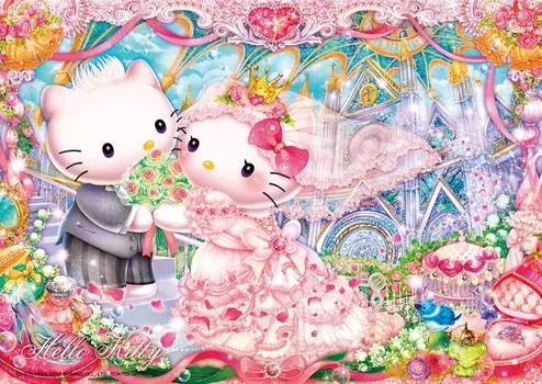 Пазл из 108 деталей Hello Kitty Королевская свадьба (18,2x25,7см)