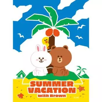 Пазл из 150 деталей - Line Friends Летний отдых зимой, популярный корейский пазл
