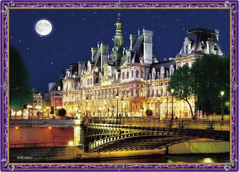 Пазл из 165 элементов Crystal Puzzle Пазл Moonlit Paris City Hall (Тип лобзика)