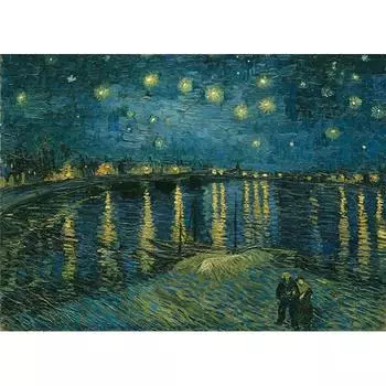 Пазл из 2000 деталей - Звездная ночь на Роне, популярная корейская головоломка
