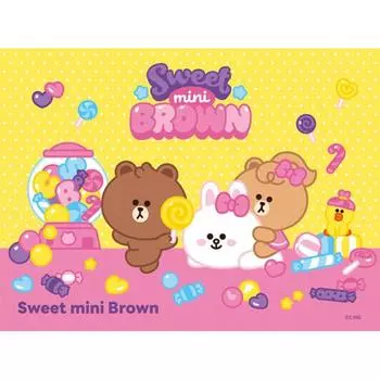 Пазл из 300 деталей - Line Friends Sweet Mini Brown, популярный корейский пазл