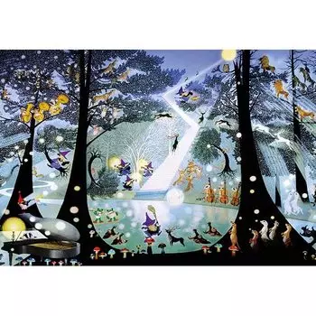 Пазл из 300 деталей Сэйдзи Фудзисиро Сияющий лес (26x38см)