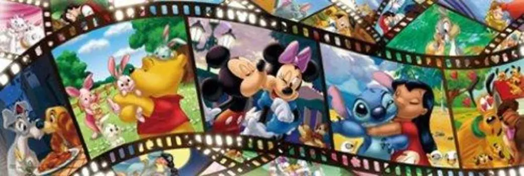 Пазл из 456 деталей Disney Stained Art Tight Series Kiss! Целовать! Целовать! (18,5x55,5см)