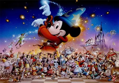 Пазл из 500 деталей Disney Party Tight Series Микки [Витражное искусство] (25x36см)