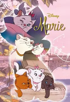 Пазл из 70 деталей Disney Silhouette Art Memory-Disney Marie- [Prism Petit] (10x14,7см) 97-283