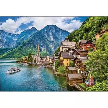 Пазл Korea Beautiful Hallstatt Village Landscape Jigsaw Puzzle 3118, 1000 деталей, разные цвета, 1000 деталей Пазл, Детские игры