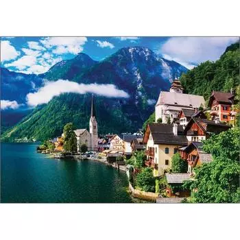 Пазл Korea Hallstatt Lakeside Village Jigsaw Puzzle 3203, 2000 деталей, разные цвета, 2000 деталей Пазл, Детские игры, Развивающие игрушки