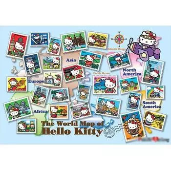 Пазл Life Hello Kitty s World Travel 1000 деталей, 51х73,5см