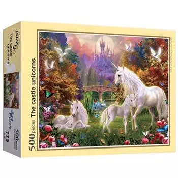 Пазл Life Jigsaw Puzzle PL775, 500 деталей, единорог, Пазл 500 деталей, Детские игры, Развивающие игрушки