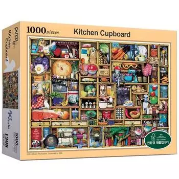 Пазл Life Kitchen Cabinet Jigsaw Puzzle PL1308, 1000 деталей, разные цвета, 1000 деталей Пазл, Детские игры, Развивающие игрушки