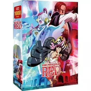 Пазл One Piece Film Red Four Emperor Sanks and Uta GE1000-632, разные цвета, 1000 деталей Пазл, Детские игры, Развивающие игрушки