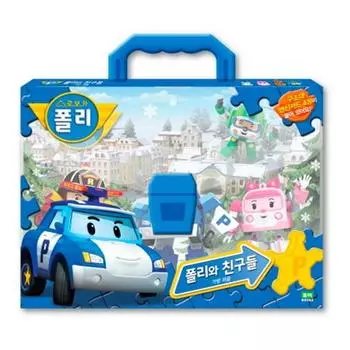 Пазл Robocar Polypoli and Friends Bag, 1 комплект, 94 Peace, лучший пазл для малышей в Корее