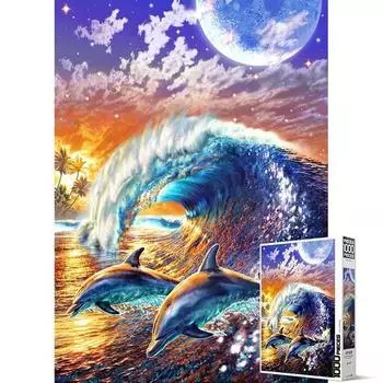 Пазл Sun&Tree Dolphin Wave HP1002, 1000 деталей, разные цвета
