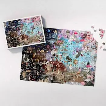Пазл Taylors ERAS с тематическим концертом и текстами песен, 1000 шт., забавная семейная игра для мальчиков и девочек, игра-головоломка, художественное произведение белый