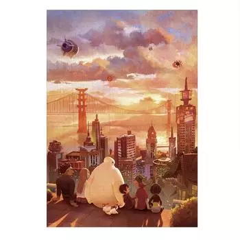 Пазл Tenyo 1000 элементов Disney Remembering the Sunset (Бэймакс) [Стиль холста] (51х73,5см)