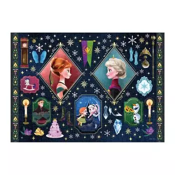Пазл Tenyo из 500 элементов в позолоченном стиле Disney Frozen Precious Memories поставляется с клеем и шпателем. В комплект входит сервисная карта [Сделано в Японии]