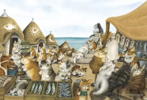 Пазл Yanoman из 300 деталей WACHIFIELD Cat Alley Gossip (26x38см)