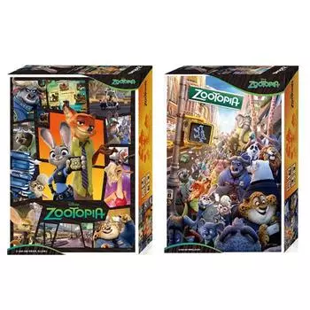 Пазл Zootopia Express 800 деталей, Джуди Хоппс, Ник Уайлд, анимационные пазлы Диснея, пазлы Диснея, знаменитые корейские пазлы Zootopia Express