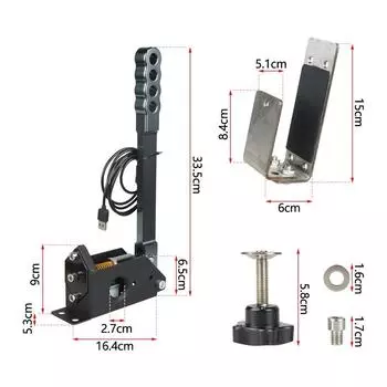 PC 14-битный USB-ручной тормоз с зажимом для Logitech G25/G27/G29/T300/T500 SIM-гоночные игры FANATECOSW DIRT чёрный