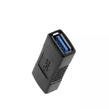 PC Laptop Black Blue Changer Connector USB 3.0 Adapter Type A Female To Female Coupler Gender