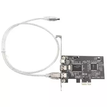 PCI-E PCI Express FireWire 1394a Плата контроллера IEEE 1394 с кабелем Firewire