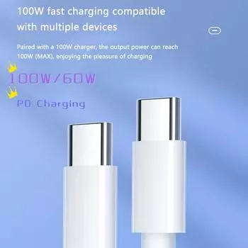 PD 100 Вт 60 Вт кабель для быстрой зарядки кабель для передачи данных для Huawei Samsung Xiaomi Macbook iPad линия передачи данных типа C до типа C 1m