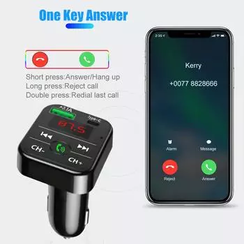 pd Fm Transmitter Bluetooth Wireless Car Kit Handfree Music Car Car Mp3 Usb Player Acessories Aux 3.1A T4F6 чёрный