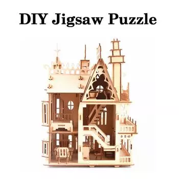 PDTO Fantasy Villa Woodcraft Конструктор 3D деревянная модель-головоломка для детей/взрослых