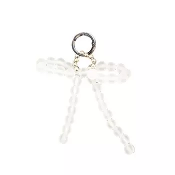 Pearl Beaded Bowknot Charm Keychains Sweet Cool Pendant Ornament Keyring Backpack Decoration Jewelry for Women Girls разноцветный