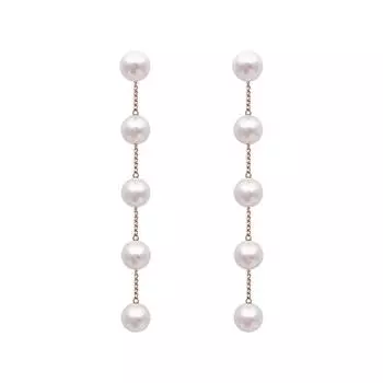Pearl Long Earrings Female Trend Wedding Pendant Fashion Retro Korean Earrings Women s Elegant High-end Ear Pendant ARI 1Pair