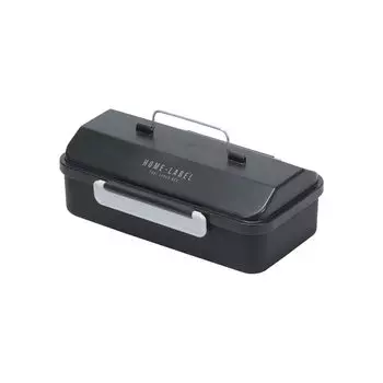 Коробка для ланча Bento Box Pearl Metal 800 мл, одноуровневая, сделана в Японии, черная, с этикеткой для дома D-6776 чёрный