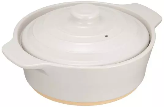 Pearl Metal clay pot 21cm light gray Gracia Western-style L-1971