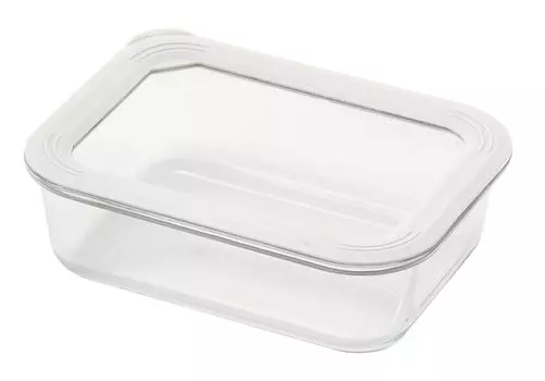 Pearl Metal Storage Container, Easy-to-Clear, Heat-Resistant Glass, 900ml, HC-532