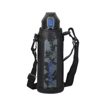 Pearl Metal Water Bottle Bottle 1100ml Direct Drinking Cold Sports Drink with Pouch Blue x Black Fast Charger 1.1L HC-180 синий
