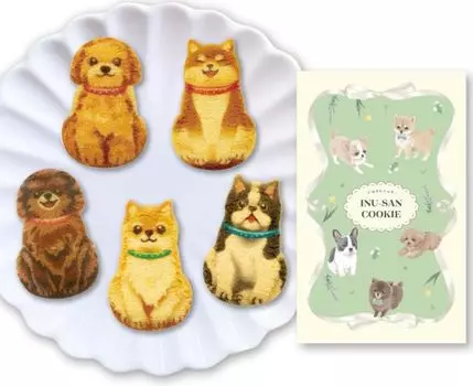 Печенье для собак COOKIE Печенье Green Dog Sweets Western Sweets Sweets Maple Butter Cookie x 2 милая собака INU-SAN (10 кусочков) (с открыткой)