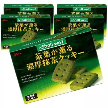 Печенье Ezaki Glico Charui Matcha с ароматом чая Печенье Конфеты Конфеты Песочное печенье В индивидуальной упаковке 11 штук x 5 коробок (богатые