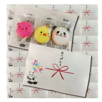 Печенье в форме животных Asahi Food Petit Gift, 3 шт. x 30 шт. «Спасибо»
