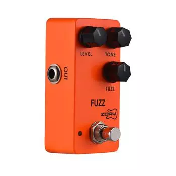 Педаль эффектов гитарного фузза ZORY LEVEL/TONE/FUZZ с универсальными элементами управления, вход/выход постоянного тока 9 В, 6,35 мм оранжевый