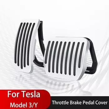 Педаль из алюминиевого сплава для Tesla Model 3 Y Upgrade Snap-on Model Throttle Non-Slip Cover Accessories Car Styling