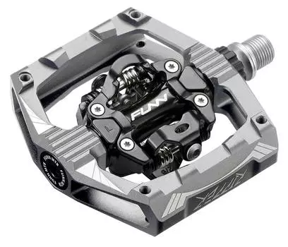 Педали Funn Ripper Binding Pedals с двухсторонним креплением SPD, совместимые с горным велосипедом, пружинная система AES, подходящая для педалей горного гравийного велосипеда - - - серый