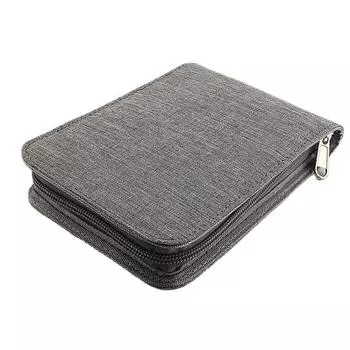 Pen Container Bag Large Capacity Fountain Pencil Case 10 /24/48 Slots Pencil Bag Children Gifts grey-10 slots