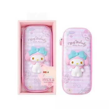 Пенал ABBOX Sanrio, подлинный чехол для мягкой сковороды, сертифицированный KC + набор резинок для волос Sanrio, My Melody