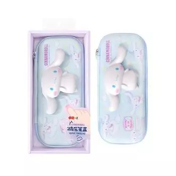 Пенал ABBOX Sanrio, подлинный чехол для мягкой сковороды, сертифицированный KC + набор резинок для волос Sanrio, булочка с корицей