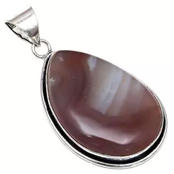 Pendant Banded Agate Gemstone Handmade Gift For Her Silver Jewelry 2