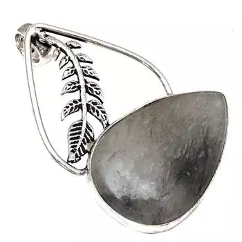 Pendant Black Rutile Gemstone Handmade Gift For Her Silver Jewelry 2