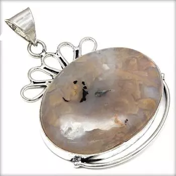 Pendant Montana Agate Gemstone Handmade Gift For Her Silver Jewelry 2