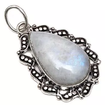 Pendant Moonstone Gemstone Gift For Her Silver Jewelry 1.75