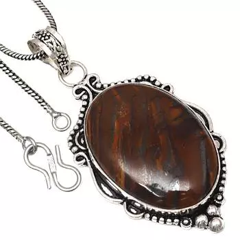 Pendant Multi Tiger Gemstone Handmade Gift For Her Silver Jewelry 2.5
