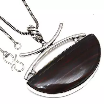 Pendant Multi Tiger Gemstone Handmade Gift For Her Silver Jewelry 1.75