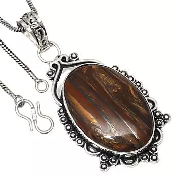 Pendant Multi Tiger Gemstone Valentine Day Gift Silver Jewelry 2.5